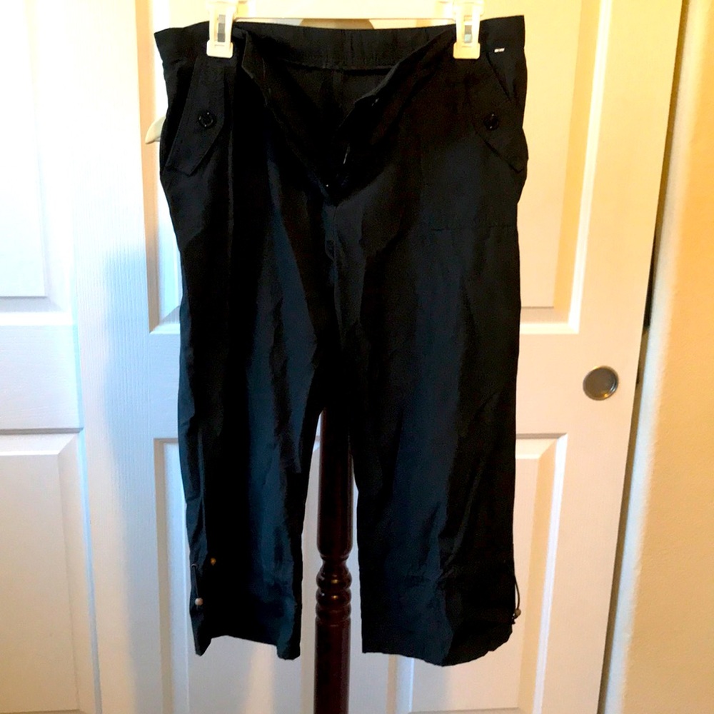 Black soft touch capris